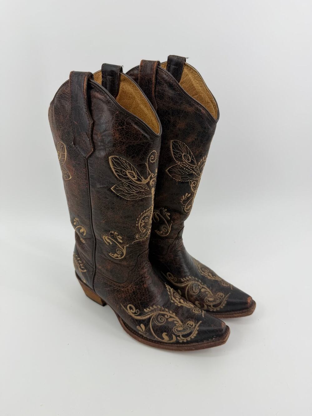 Circle G Corral cowgirl boots western brown leather